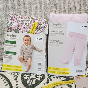 Baby Bodysuit & Baby Footed Pull-on Pants 2-6 Months